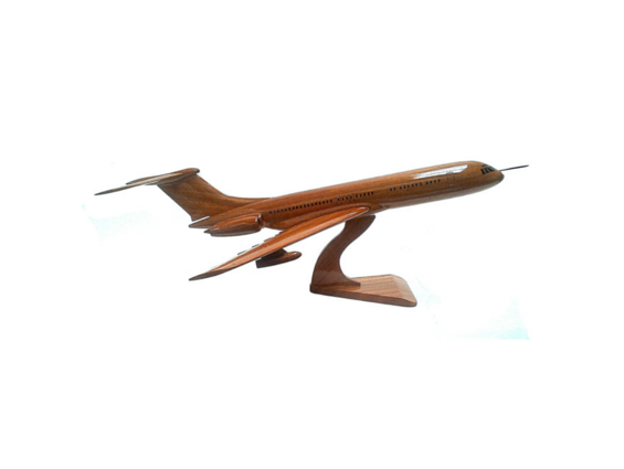 Vickers VC10 Royal Air Force BOAC British Subsonic Passenger Airliner Refueling Jet Aircraft Wooden Desktop Model