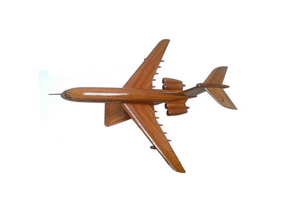 Vickers VC10 Royal Air Force BOAC British Subsonic Passenger Airliner Refueling Jet Aircraft Wooden Desktop Model