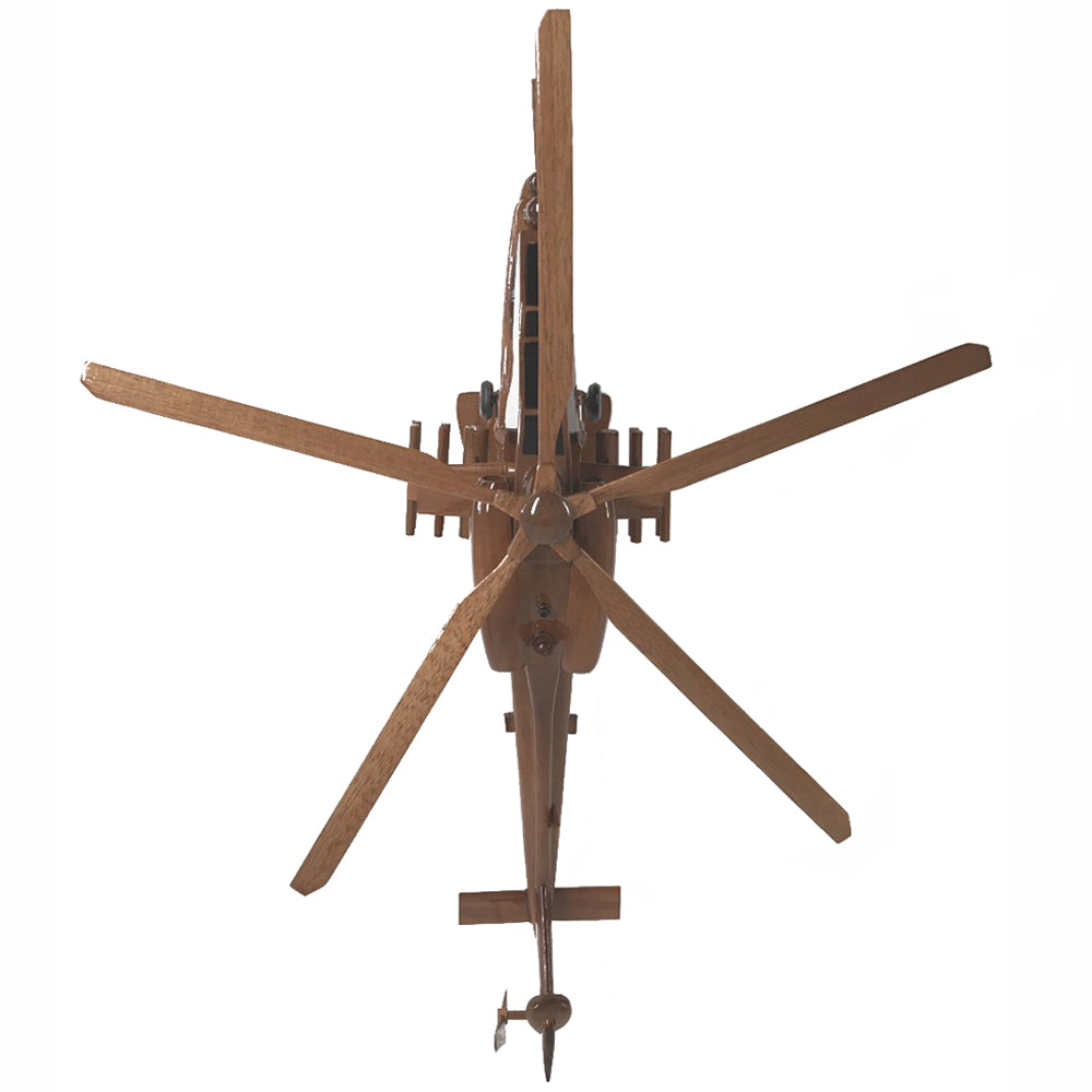 Agusta A129 Mangusta Italian Army Military Helicopter Wooden Desktop Model