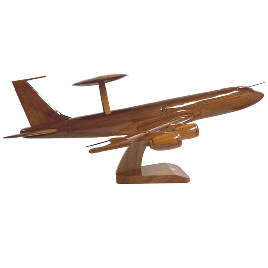 E-3D Sentry AWACs Royal Air Force Royal Saudi Air Force Surveillance Aircraft Wooden Desktop Model