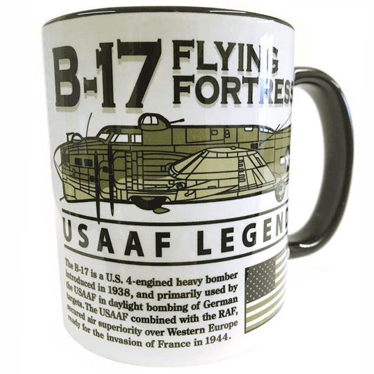 B-17 Flying Fortress USAF RAF WW11 Four Engine Heavy Bomber Aircraft Mug
