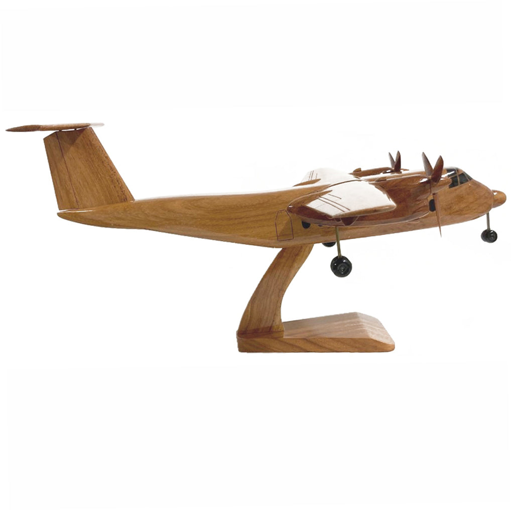 de Havilland Canada DHC-5 Buffalo Rescue And Utility Transport Aircraft Wooden Desktop Model