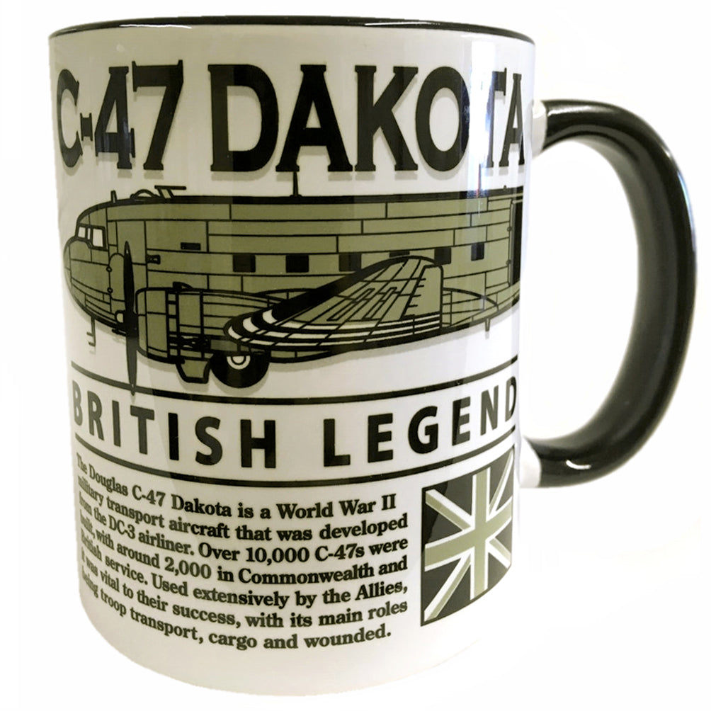 Douglas DC 3 Dakota C 47 Skytrain RAF USAF WWll Military Transport Aircraft Mug