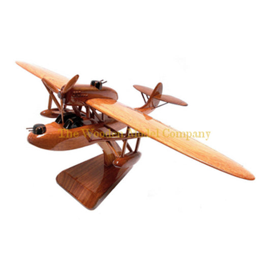 CANT Z.501 Gabbiano Italian Royal Air Force, Italian Co-Belligerent Air Force WW2 High-Wing Central-Hull Flying Boat Wooden Model Aircraft.