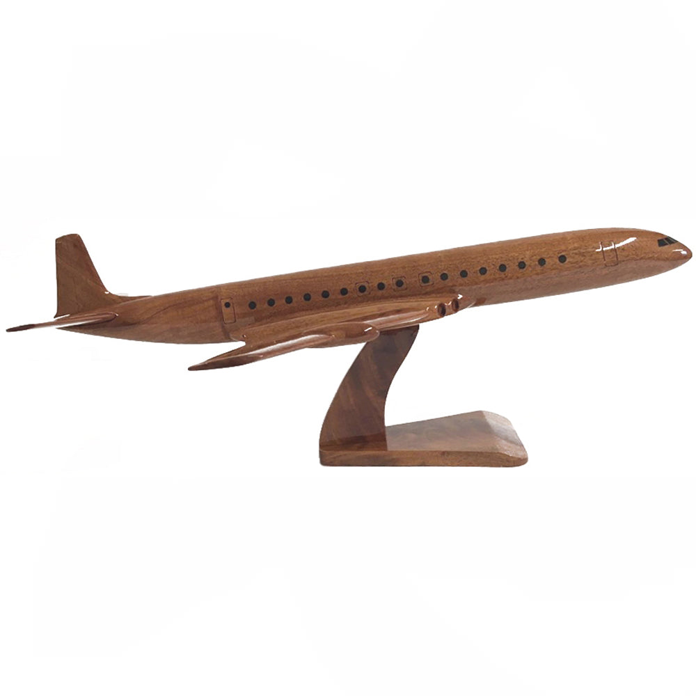 de Havilland DH 106 Comet RAF BOAC Dan Air British European Airways Civilian Military Jet Airliner Aircraft Wooden Desktop Model