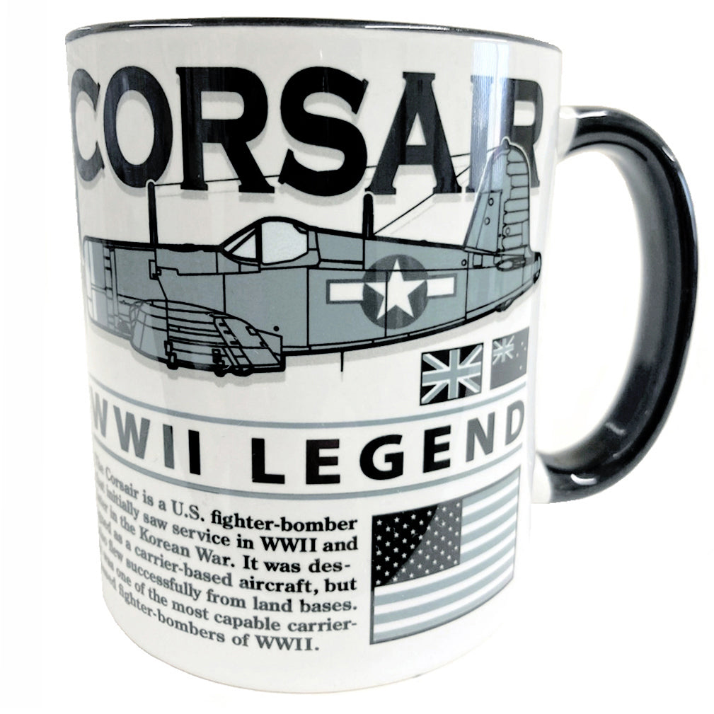 Vought F4U Corsair US Navy US Marine Corps Royal Navy RNZAF WWll Korean War Fighter Aircraft Mug