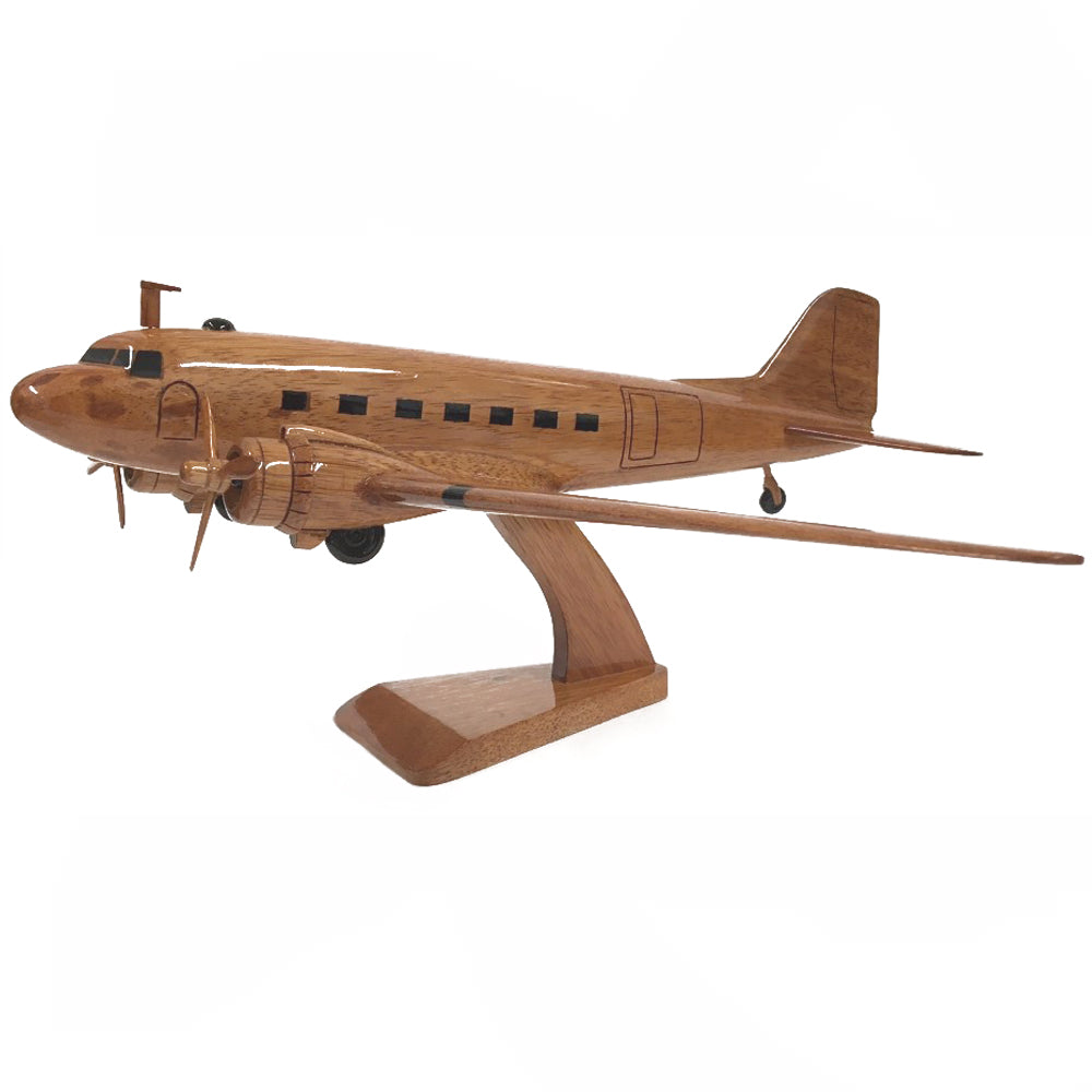 Douglas DC-3 Dakota C-47 Skytrain RAF USAF WWll Military Transport Aircraft Executive Desktop Model.