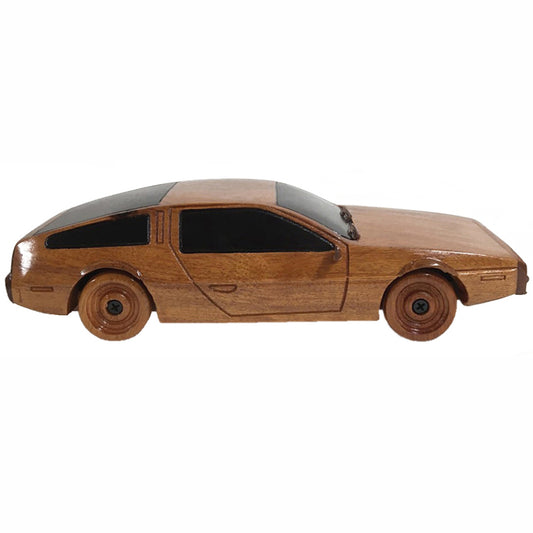 DeLorean DMC-12 2 Door Replica Wooden Desktop Sports Car.