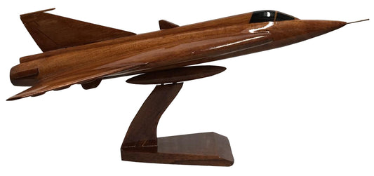 SAAB 35 Draken, Swedish Air Force, Austrian Air Force, Finish Air Force, RDAF, Military Fighter Supersonic Aircraft Desktop Mahogany Model.
