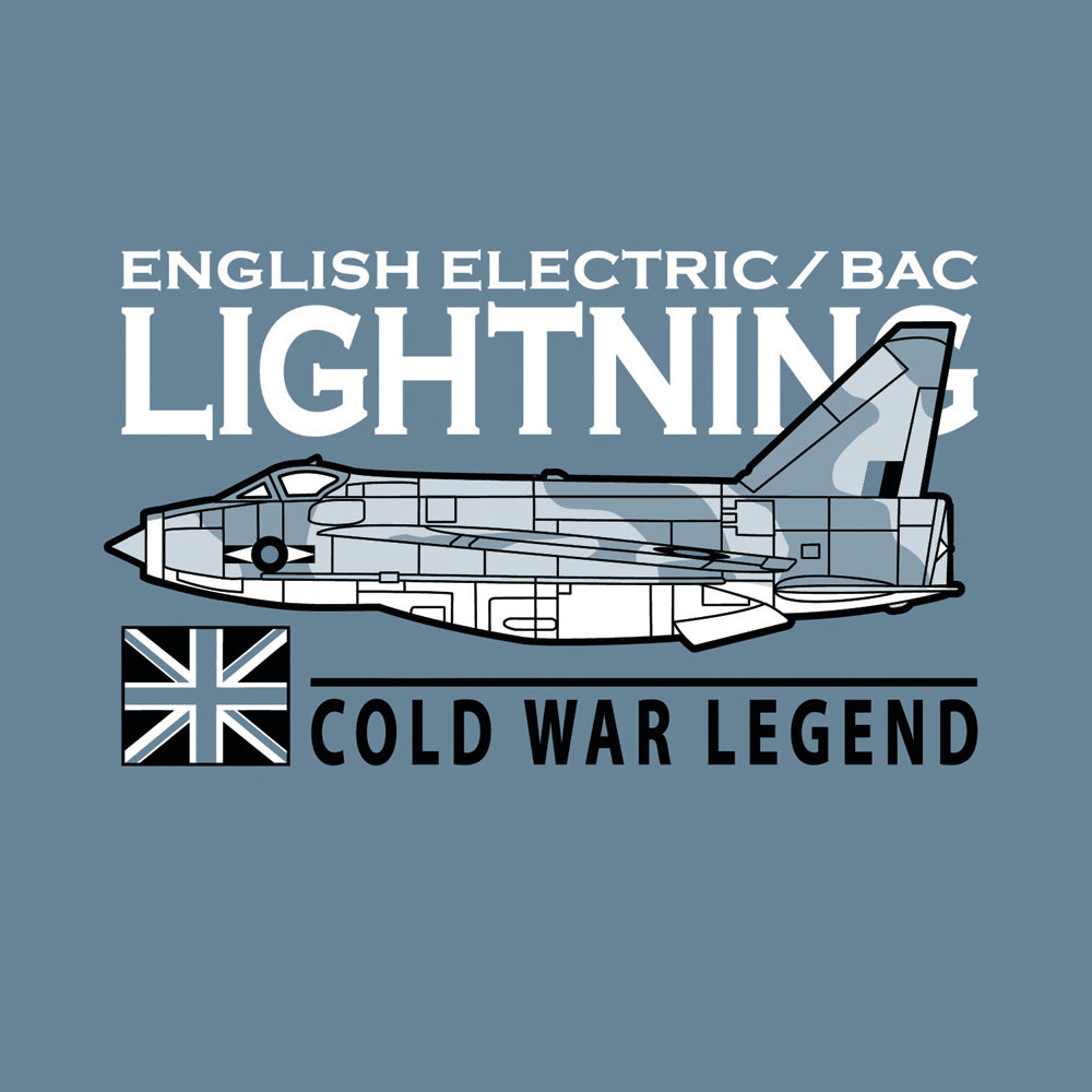 English Electric Lighting Royal Air Force Interceptor Aircraft Military Classic Black Blue Or Green T Shirt.