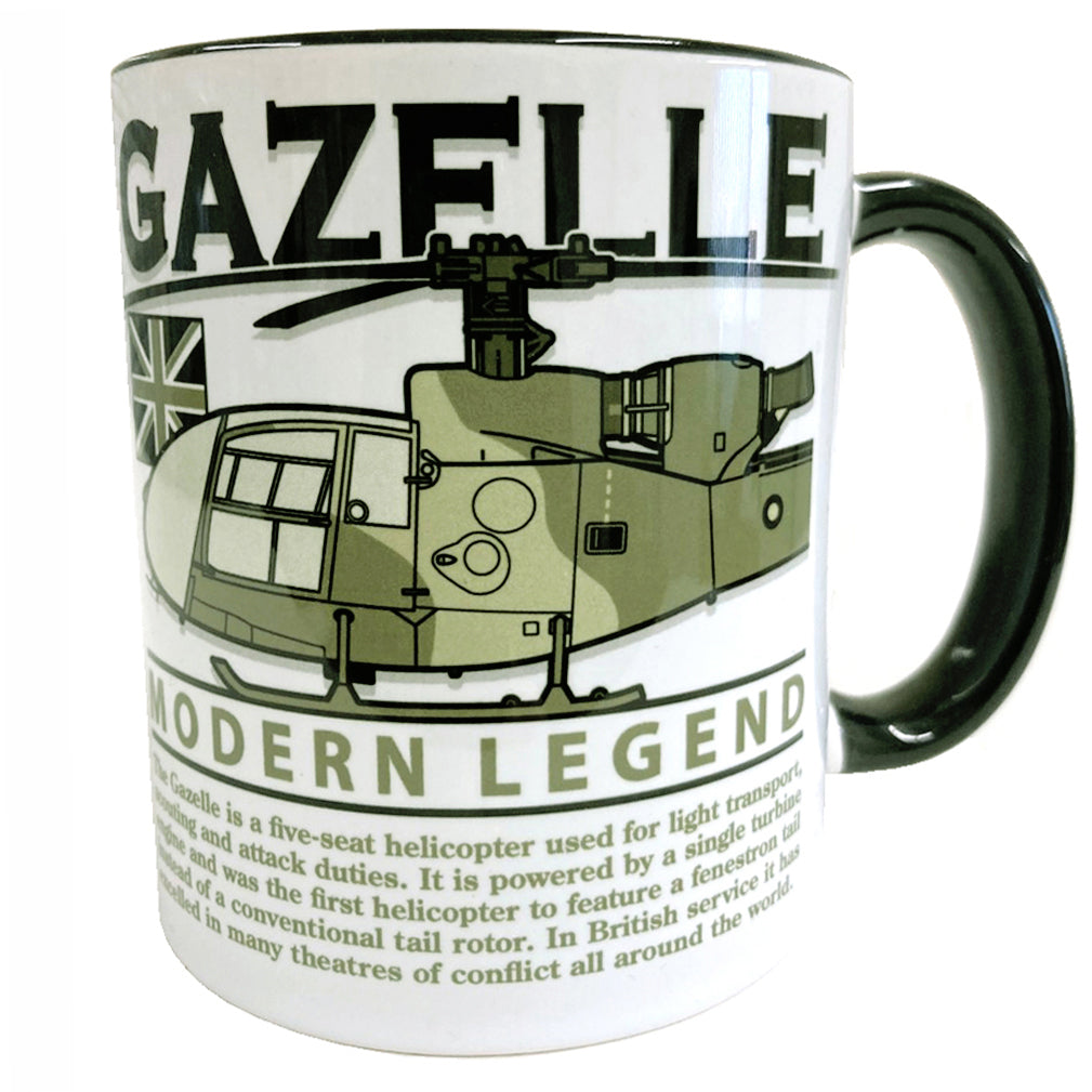 Aérospatiale Westland Gazelle British French Army Egyptian Air Force Utility Military Helicopter Mug