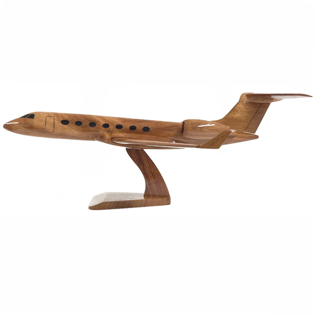 Gulfstream G550 Business Jet Aircraft Wooden Desktop Model