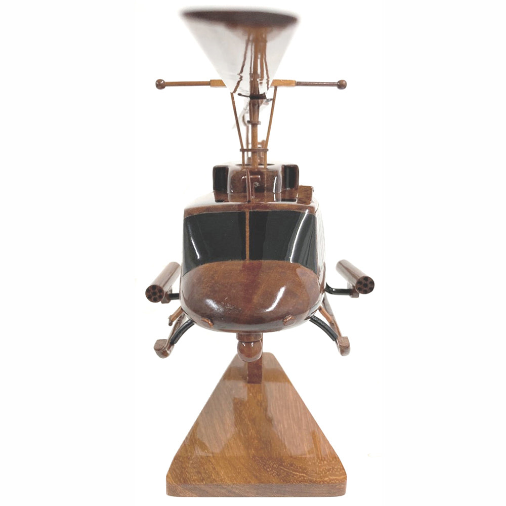 Bell UH-1 Iroquois ( Huey ) Utility US Army Military Helicopter Executive Mahogany Model.