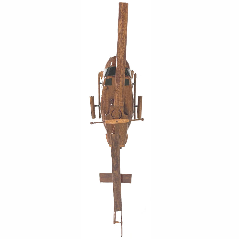 Bell UH-1 Iroquois ( Huey ) Utility US Army Military Helicopter Executive Mahogany Model.