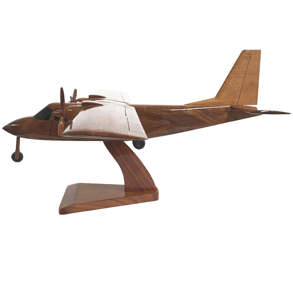 Britten-Norman Islander RAF Transport Aircraft Wooden Desktop Model