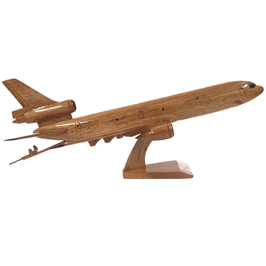McDonnell Douglas KC-10 Extender USAF Royal Netherlands Air Force Aerial Refueling Tanker Aircraft Wooden Desktop Model