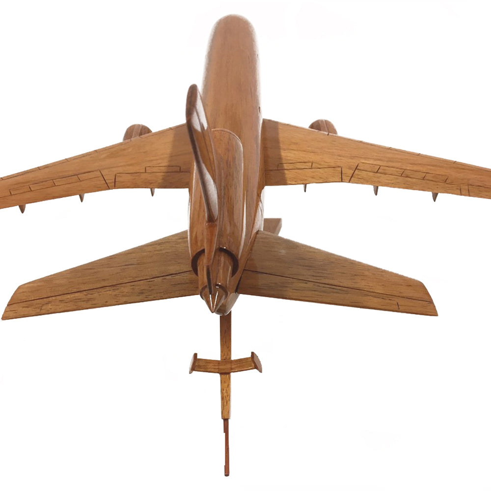 McDonnell Douglas KC-10 Extender USAF Royal Netherlands Air Force Aerial Refueling Tanker Aircraft Wooden Desktop Model