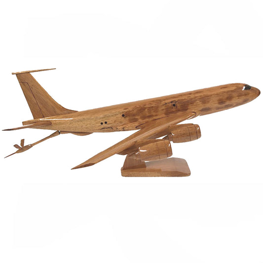 KC-135 Stratotanker USAF French Turkish Air Force Aerial Refueling Tanker Aircraft Wooden Desktop Model