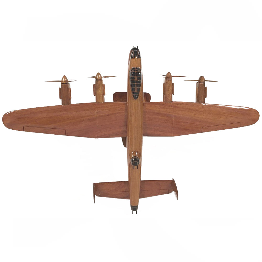 Avro Lancaster RAF RCAF RAAF WW11 Four Engine Heavy Bomber Aircraft Wooden Desktop Model