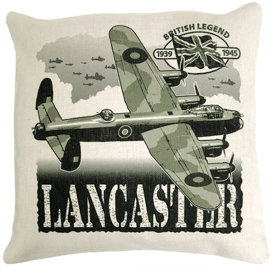 Avro Lancaster RAF RCAF RAAF WW11 Four Engine Heavy Bomber Aircraft Action Cushion Inner Included