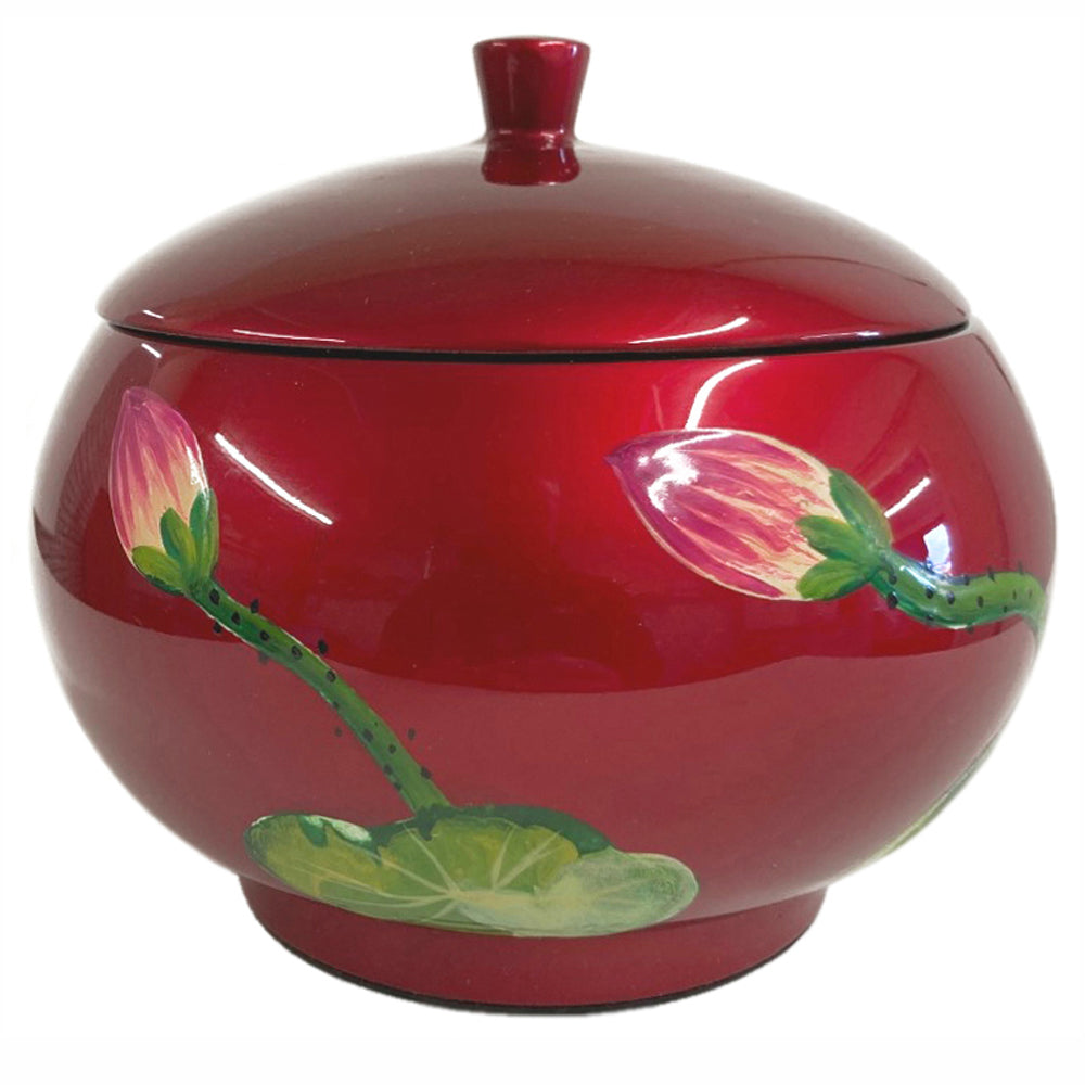 Oriental Wooden Bowl - Red