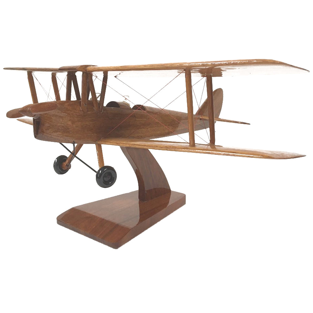 de Havilland DH.82 Tiger Moth RAF CAF RAAF RNZAF Biplane Aircraft Wooden Desktop Model