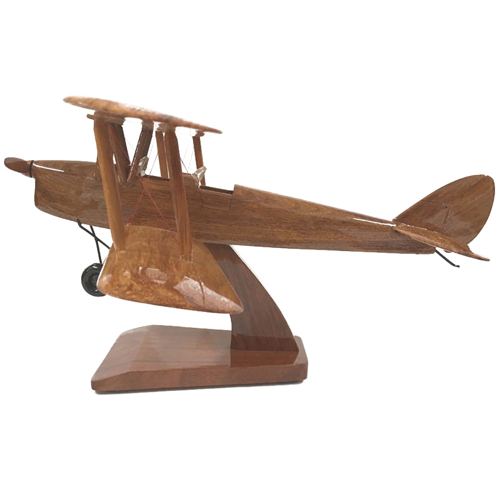 de Havilland DH.82 Tiger Moth RAF CAF RAAF RNZAF Biplane Aircraft Wooden Desktop Model