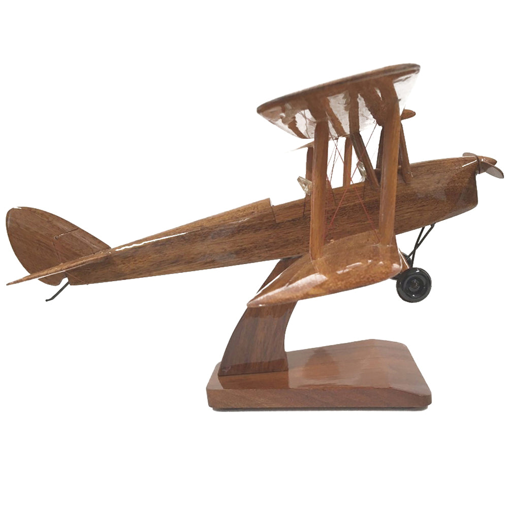 de Havilland DH.82 Tiger Moth RAF CAF RAAF RNZAF Biplane Aircraft Wooden Desktop Model