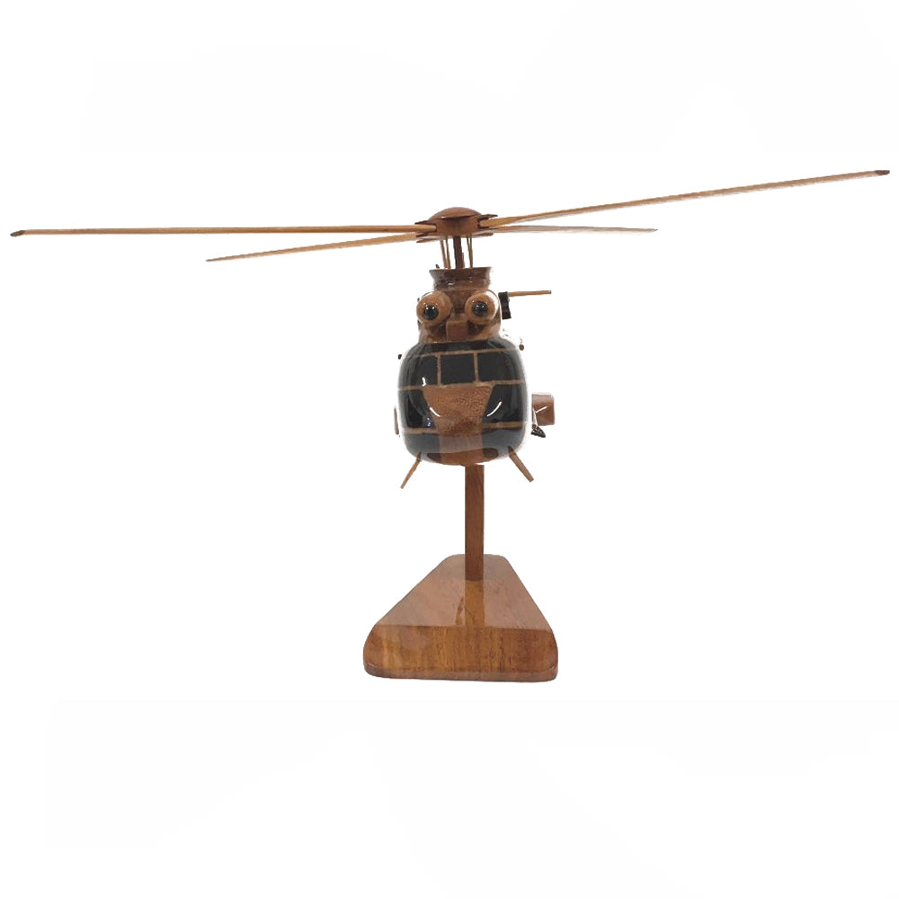 Aerospatiale Puma RAF Military Helicopter Wooden Desktop Model
