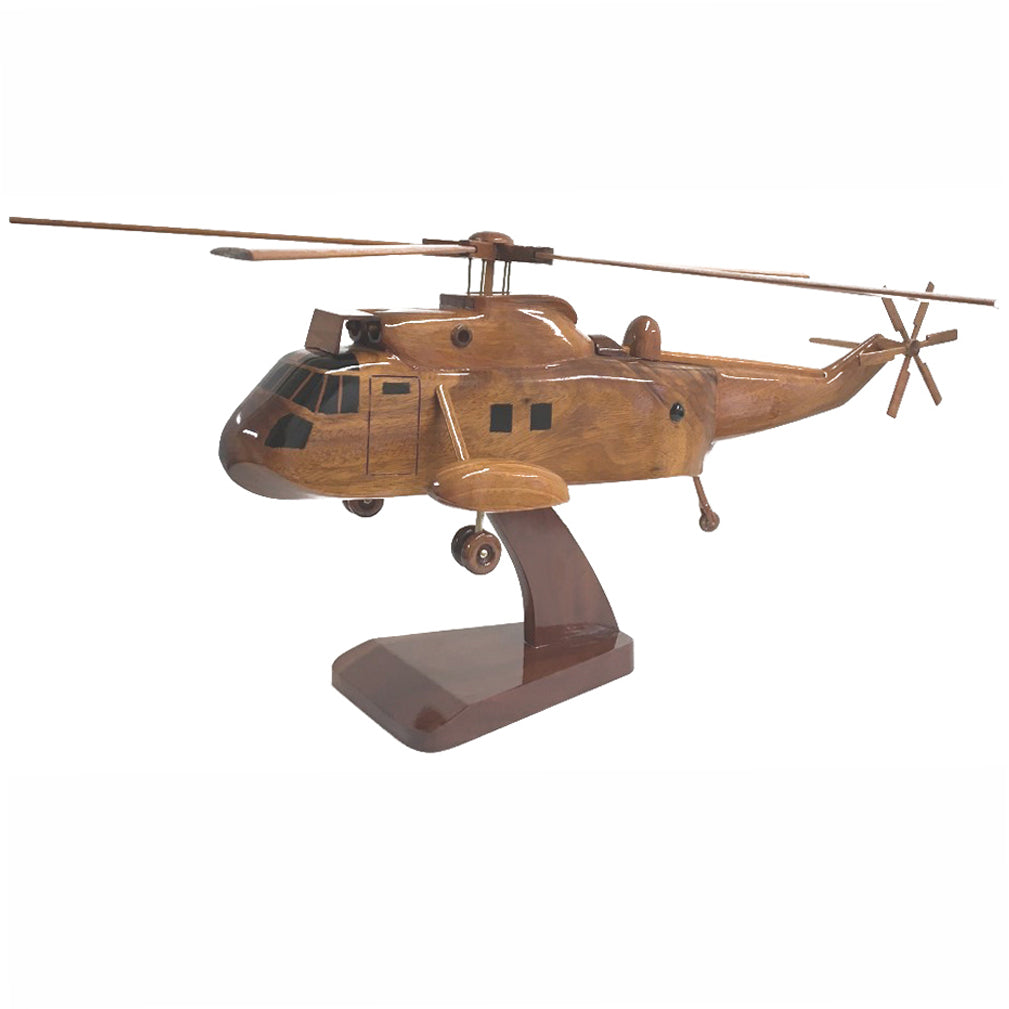 Westland Sea King MK3 Royal Navy RAF Medium Lift Transport Utility Helicopter Wooden Desktop Model