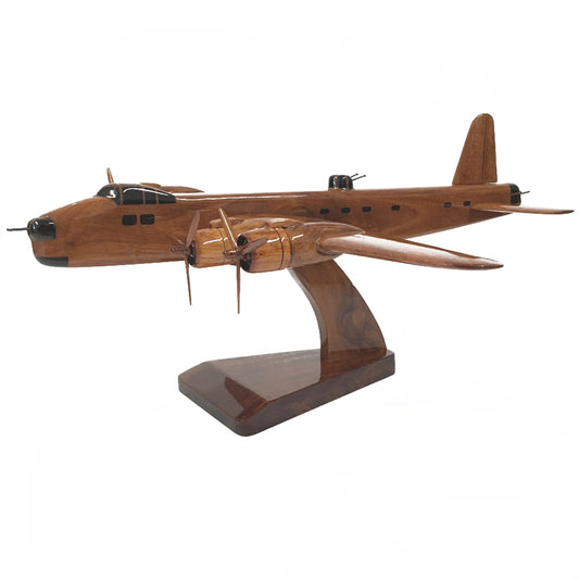 Short Stirling RAF Egyptian Air Force WWII Four Engine Heavy Military Bomber Glider Tugs Aircraft Wooden Desktop Model