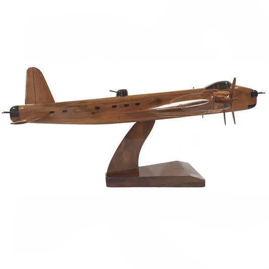 Short Stirling RAF Egyptian Air Force WWII Four Engine Heavy Military Bomber Glider Tugs Aircraft Wooden Desktop Model