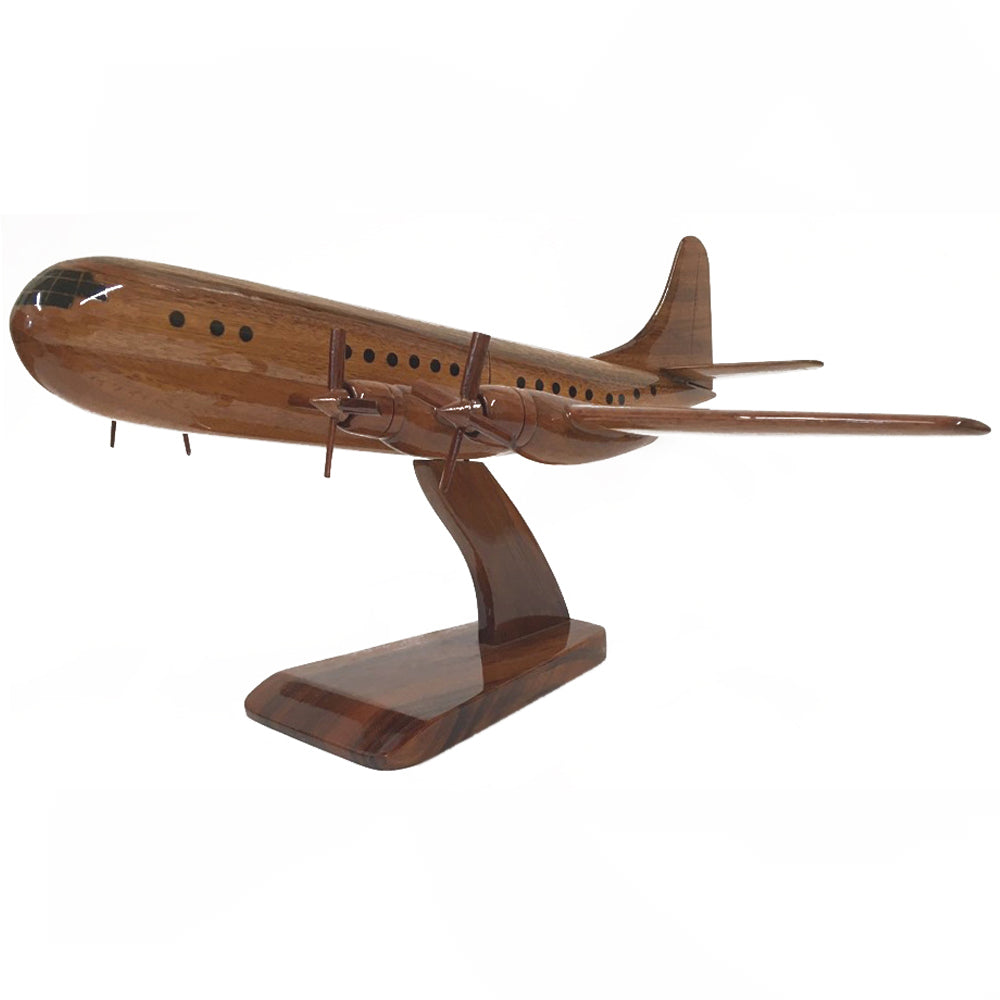 B 377 Stratocruiser Commercial Airliner Aircraft Wooden Desktop Model