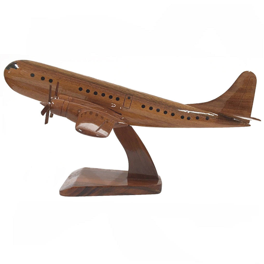 B 377 Stratocruiser Commercial Airliner Aircraft Wooden Desktop Model