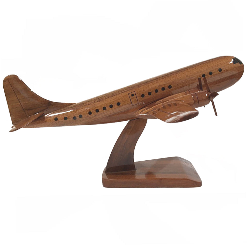 B 377 Stratocruiser Commercial Airliner Aircraft Wooden Desktop Model