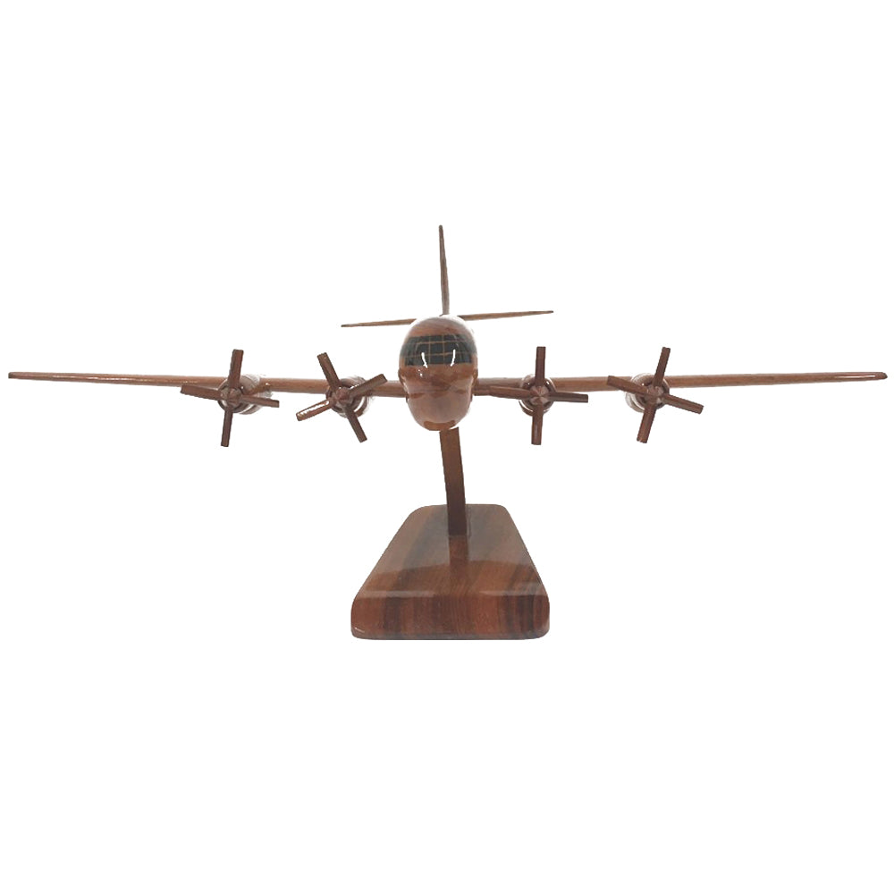 B 377 Stratocruiser Commercial Airliner Aircraft Wooden Desktop Model