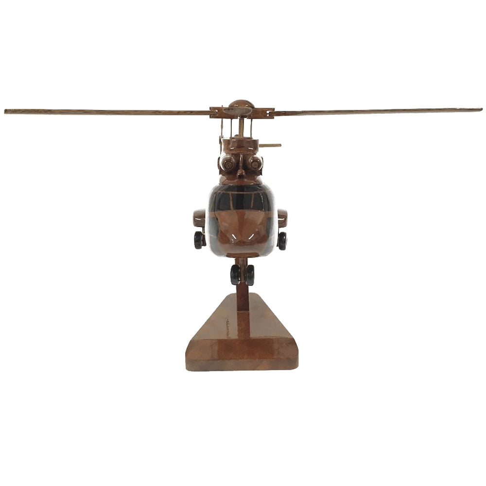 AS 332 Super Puma Airbus Helicopters H215 French Spanish Air Force Medium Utility Transport Helicopter Wooden Desktop Model