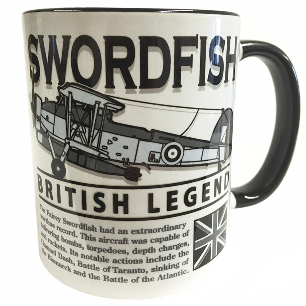 Fairey Swordfish RN RAF RCAF RNN Biplane Torpedo Bomber Aircraft Mug