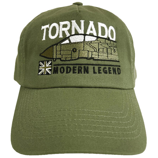 Panavia Tornado RAF GAF IAF RSAF Multirole Swing Wing Modern Fighter Aircraft Embroidered Green Adjustable Baseball Cap