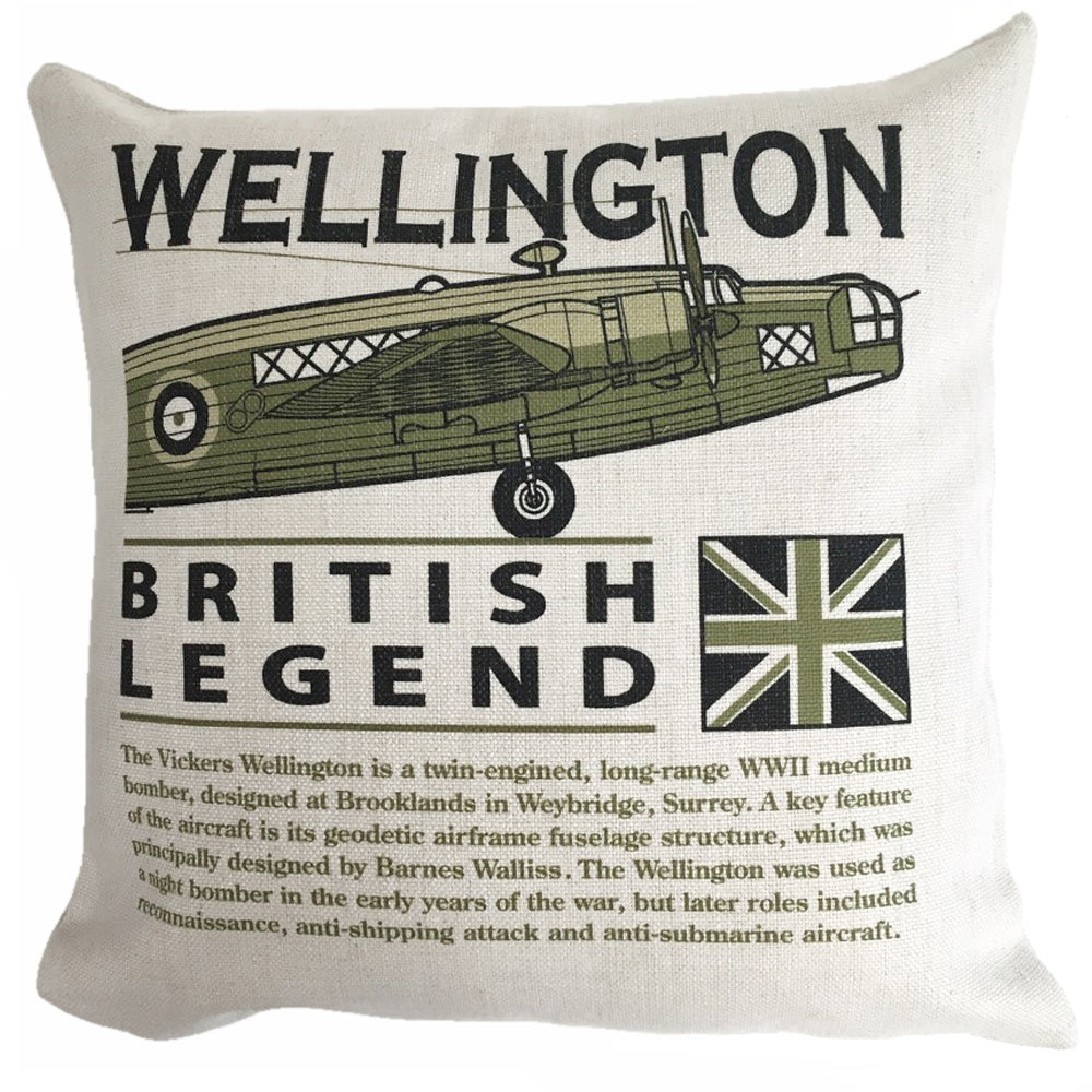 Vickers Wellington RAF RAAF RCAF FAA WW2 Medium 2 Engine Bomber Aircraft Cushion Inner Included