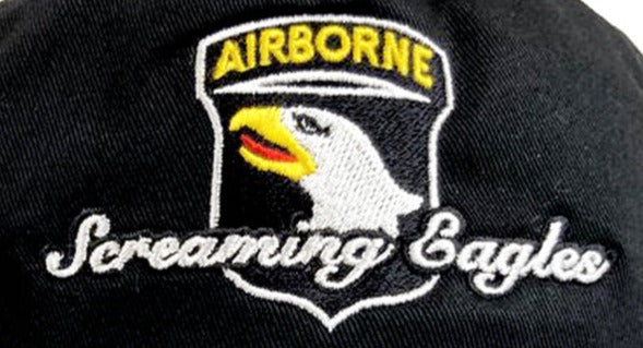 101st Airborne Screaming Eagles US Army Embroidered Black Green Adjustable Baseball Cap