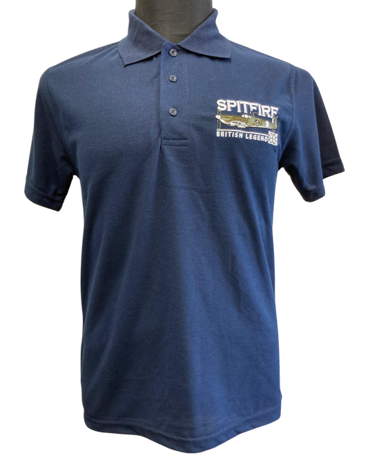 Polyester Polo Shirt — Navy Blue
