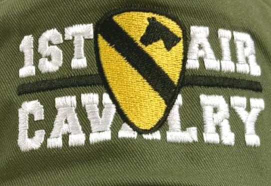 1st Air Cavalry Division US Army Vietnam Embroidered Black Green Adjustable Baseball Cap