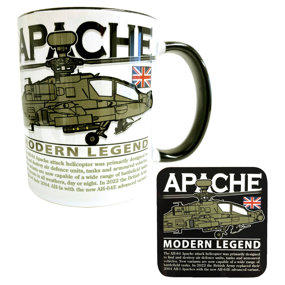 AH-64 Apache Attack Helicopter British Army Air Corps Mug Coaster Set