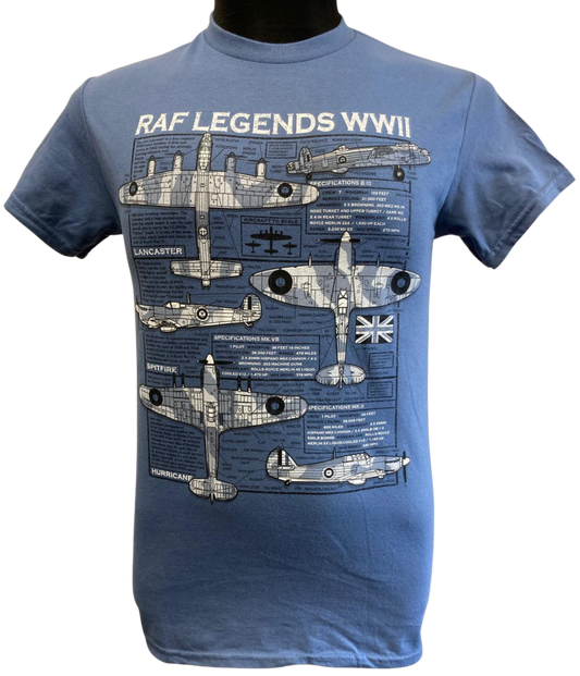 Triple Legends T-Shirt — Lancaster, Spitfire & Hurricane