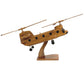 CH 47 Chinook Military Twin Engine Heavy Lifting Transport Helicopter Wooden Desktop Model