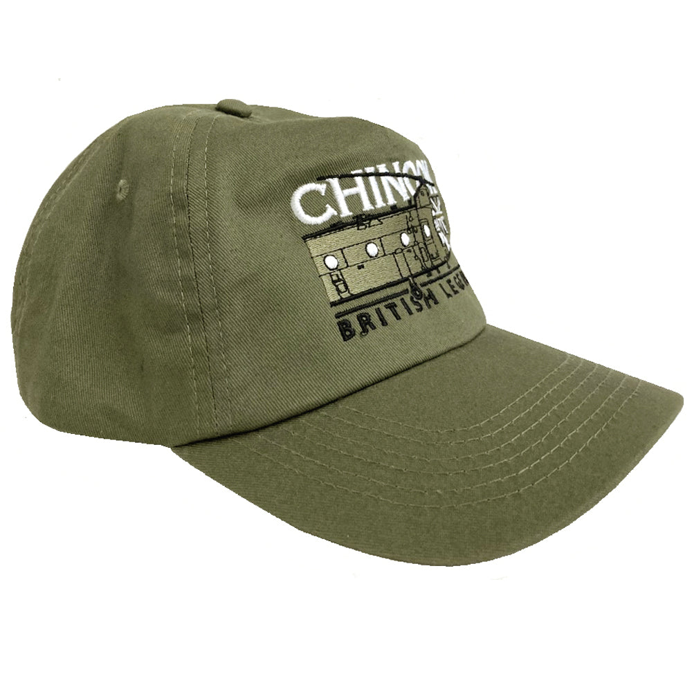 CH-47 Chinook Military Twin Engine Heavy Lifting Transport Helicopter Embroidered Black Green Adjustable Baseball Cap