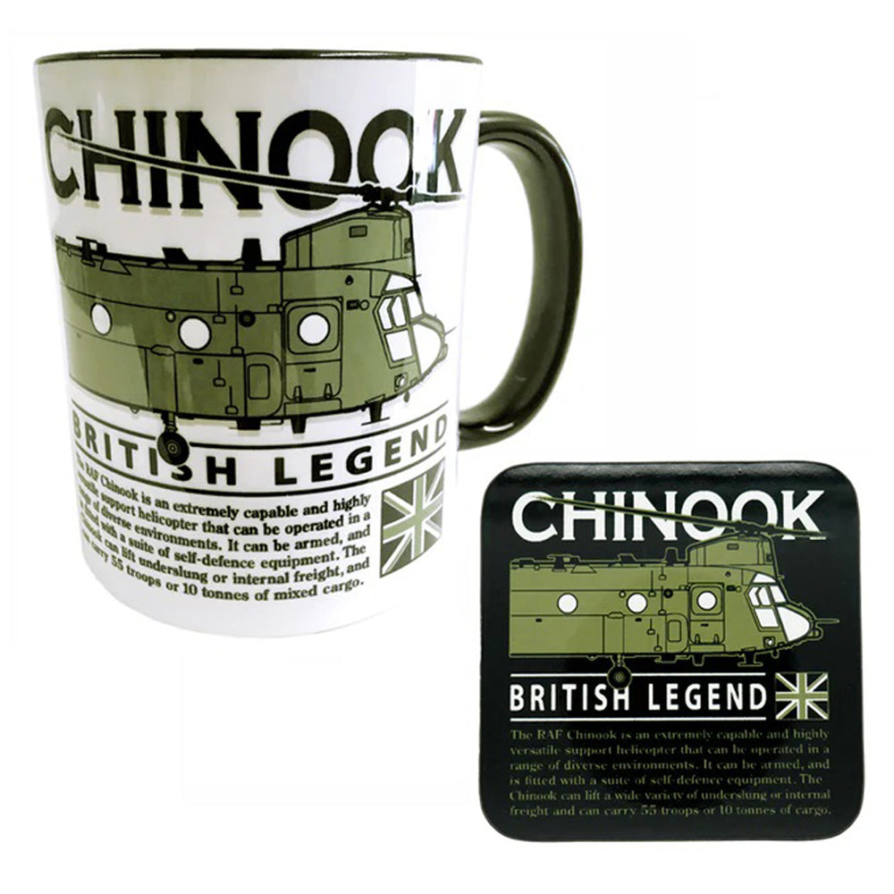 CH 47 Chinook Military Twin Engine Heavy Lifting Transport Helicopter Mug Coaster