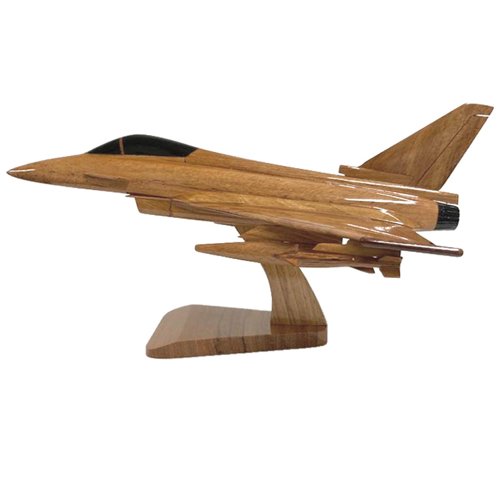 Eurofighter Typhoon EF2000 Royal Air Force German Italian Spanish Air Force Multirole Fighter Military Aircraft Wooden Desktop Model