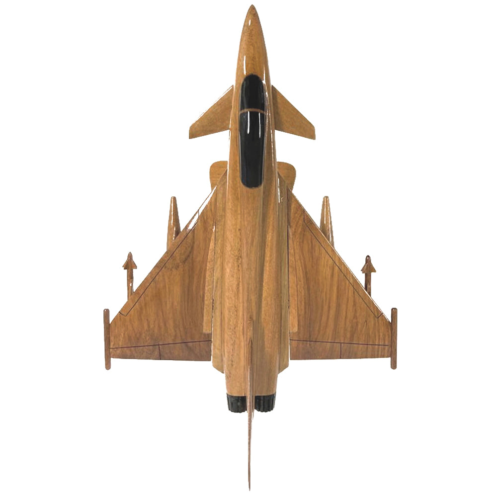 Eurofighter Typhoon EF2000 Royal Air Force German Italian Spanish Air Force Multirole Fighter Military Aircraft Wooden Desktop Model